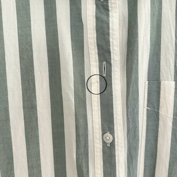 Madewell Signature Poplin Oversized Striped Button-Up Shirt - Beach Coverup - Picture 7 of 17